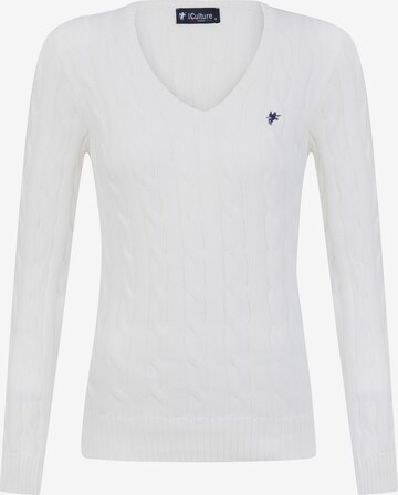 DENIM CULTURE - Pullover 'Gratia' em branco: frente