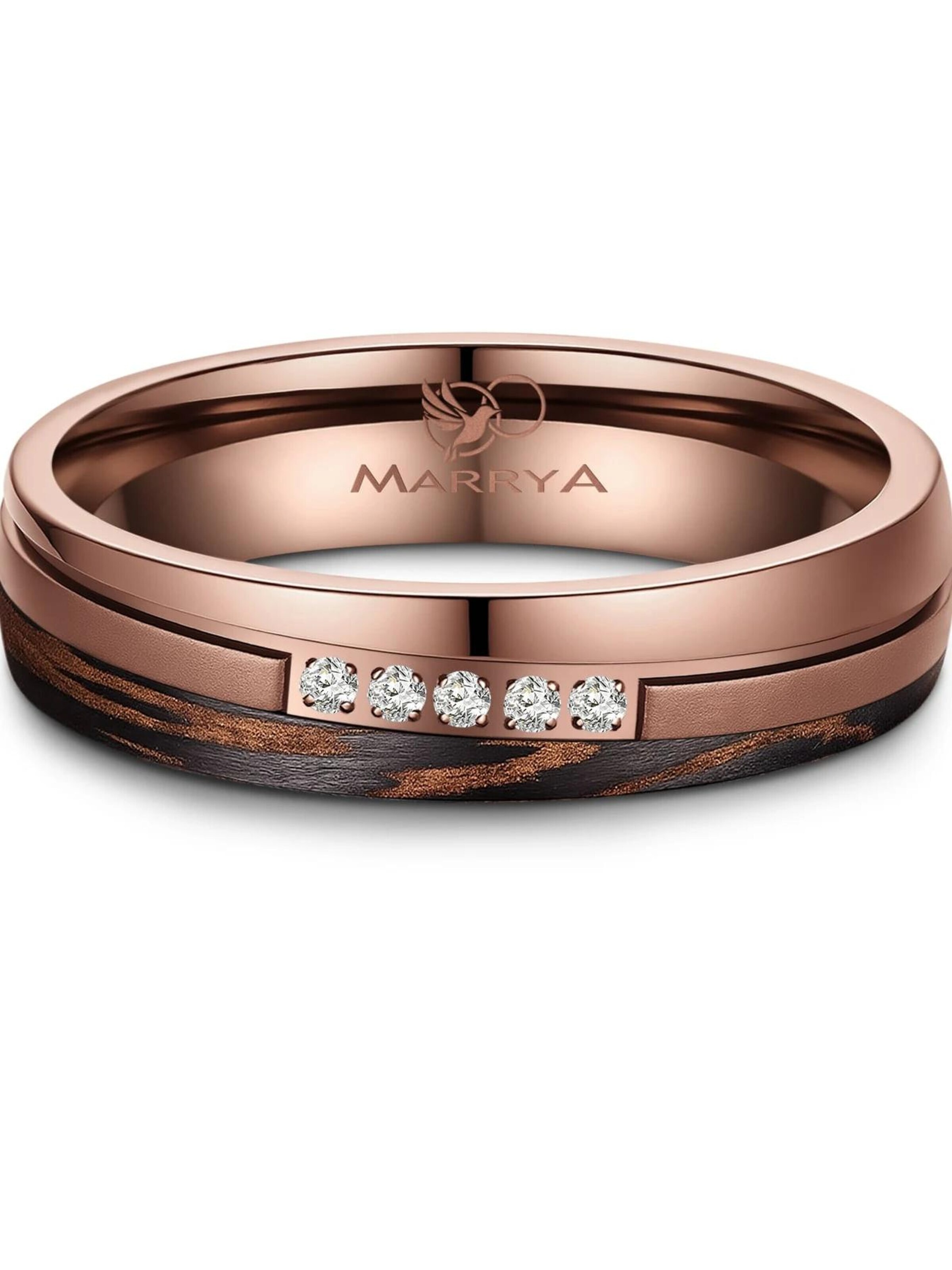 Anello 'MARRYA Ehering CB-01 Carbon-Bronze' di MARRYA in marrone