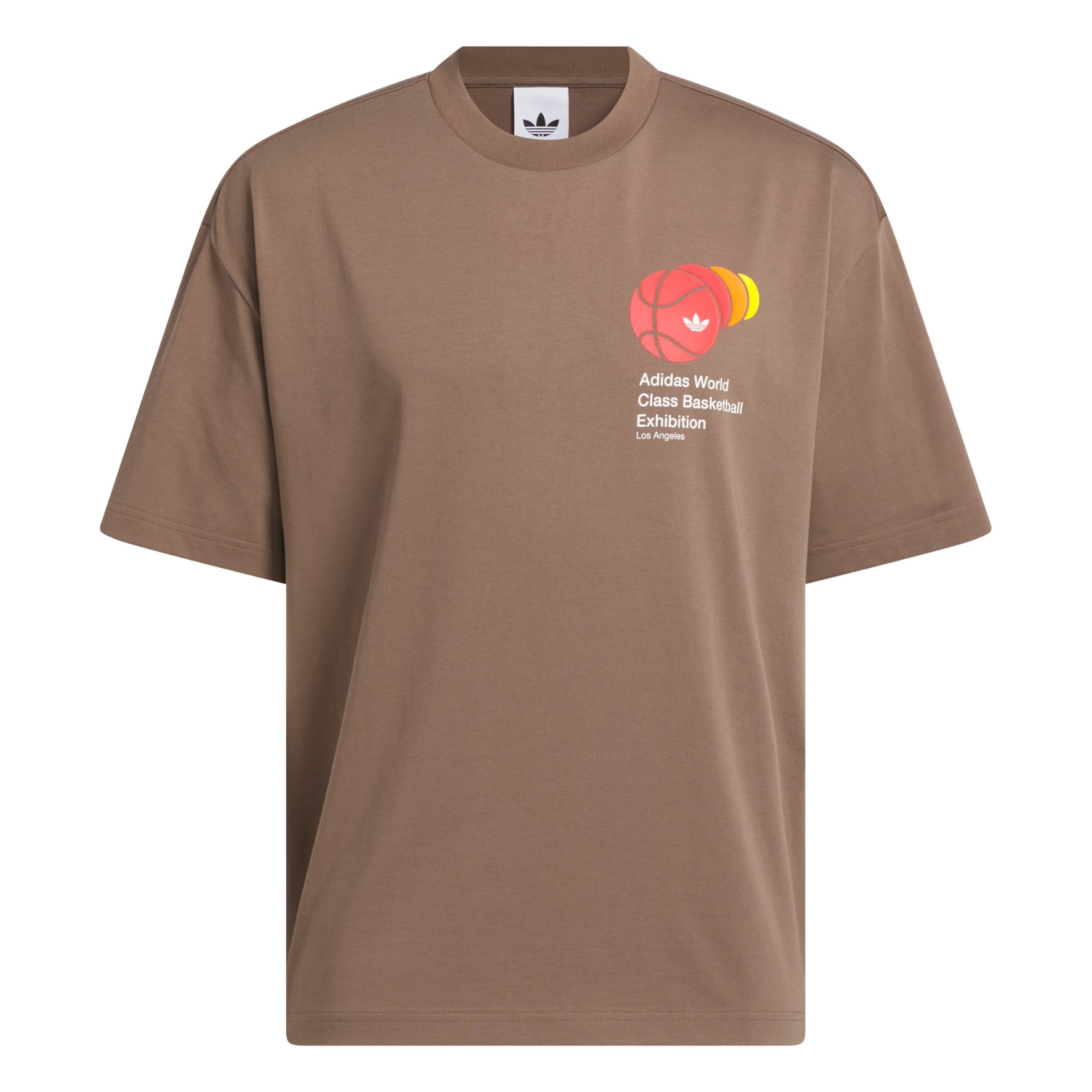 T-Shirt 'Q3' ADIDAS ORIGINALS en marron : devant