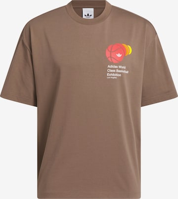 T-Shirt 'Q3' ADIDAS ORIGINALS en marron : devant
