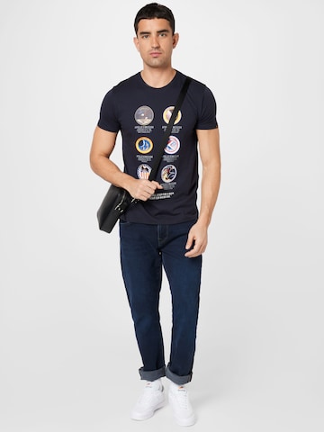 ALPHA INDUSTRIES Shirt 'Apollo Mission' in Blauw
