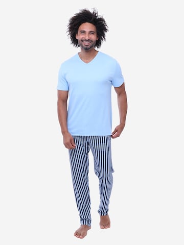Mey Pajama short 'Graphic Stripes' in Blue