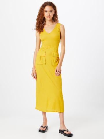 Warehouse Summer Dress in Yellow: front