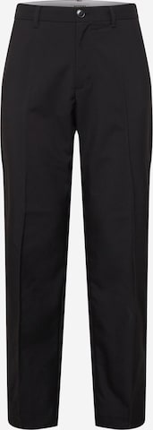 WEEKDAY Trousers with creases 'Lewis' in Black: front