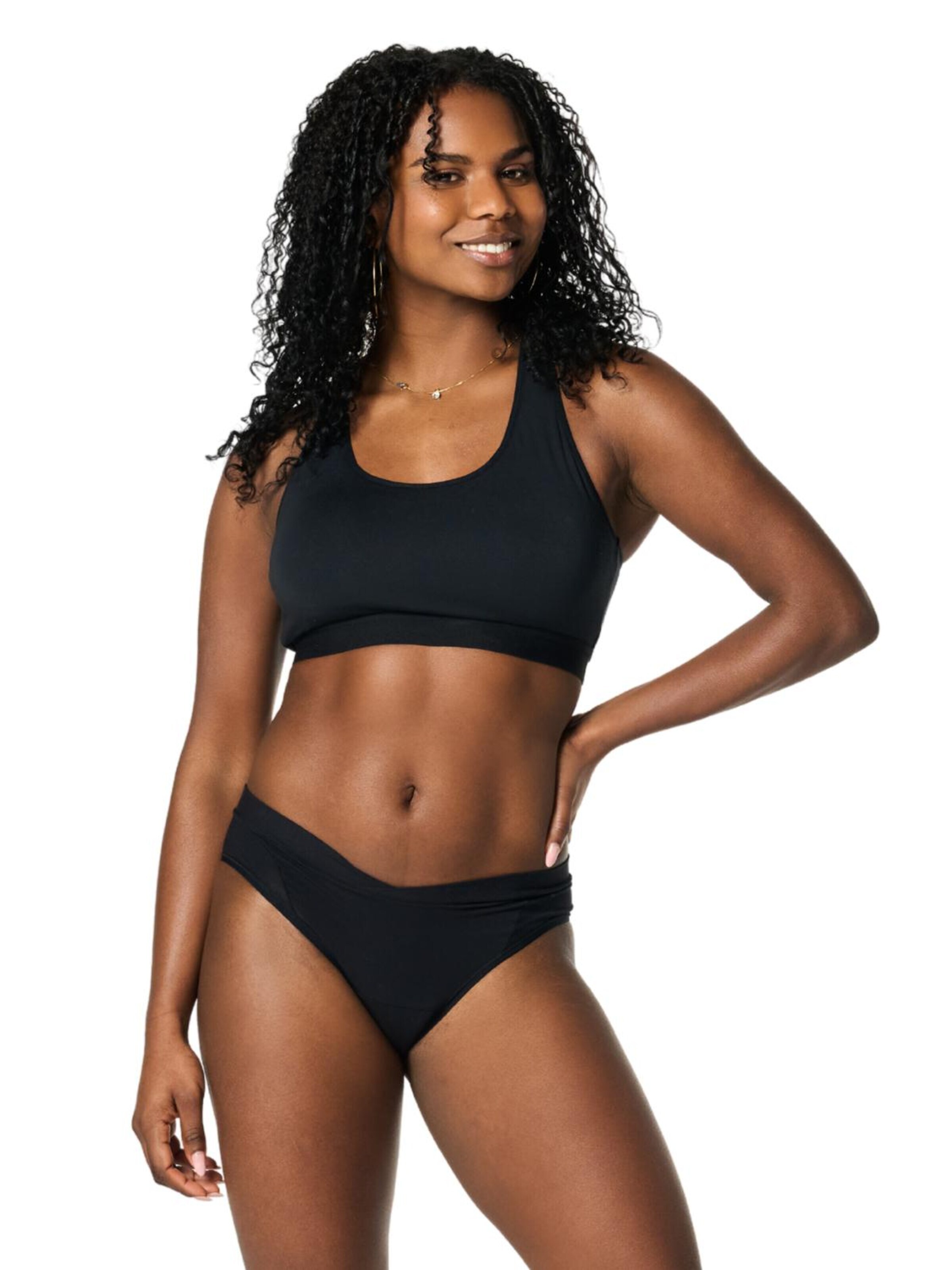 Moodies Undies Slip 'Cheeky Brief gemiddeld-zwaar' in Zwart: voorkant