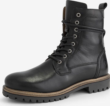 Travelin Lace-Up Boots 'Kvosted ' in Black: front