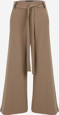 Wide Leg Pantalon 'WHISPER' FRENCH CONNECTION en marron : devant