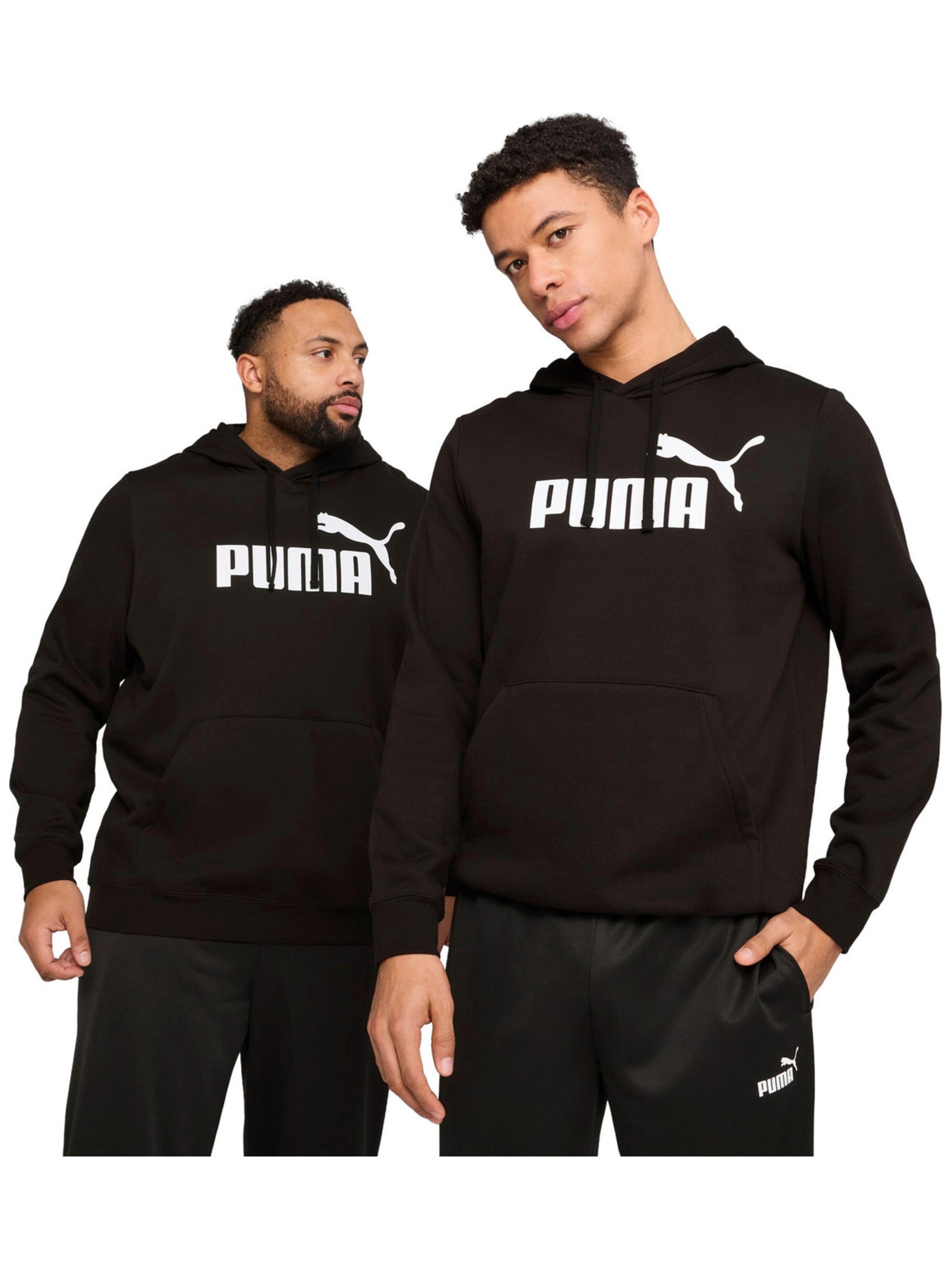Veste de survêtement 'Puma Ess No. 1 Logo Hoodie Fl' PUMA en noir : devant
