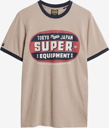 T-Shirt Superdry en marron : devant