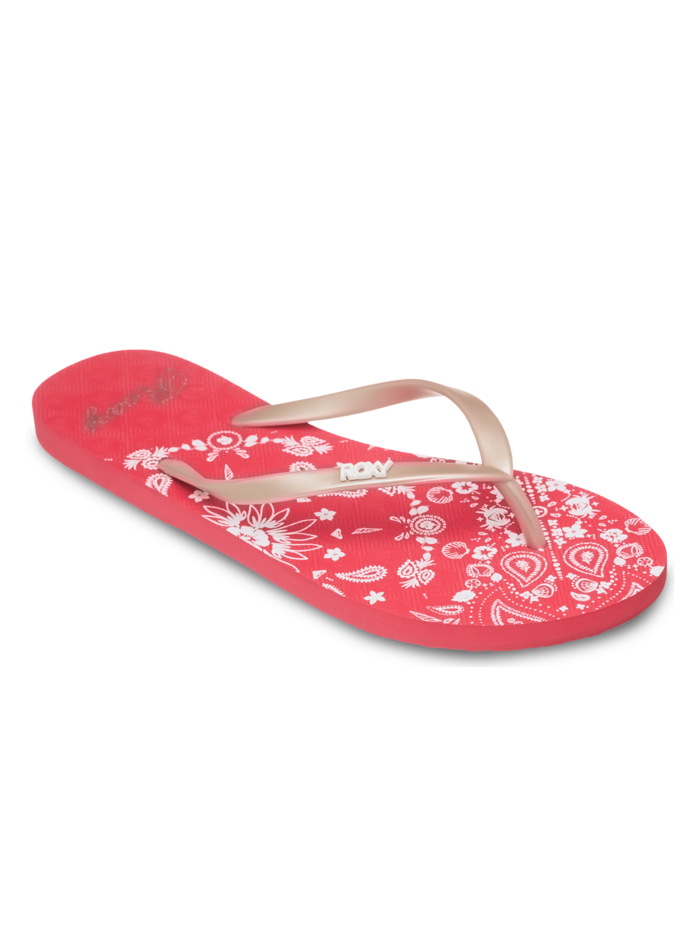 ROXY T-Bar Sandals 'New Viva' in Red: front