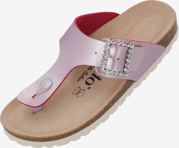 Palado by Sila Sahin T-Bar Sandals 'Kos SQ' in Pink: front