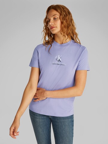 Calvin Klein Jeans Μπλουζάκι 'SHADOW' σε λιλά: μπροστά