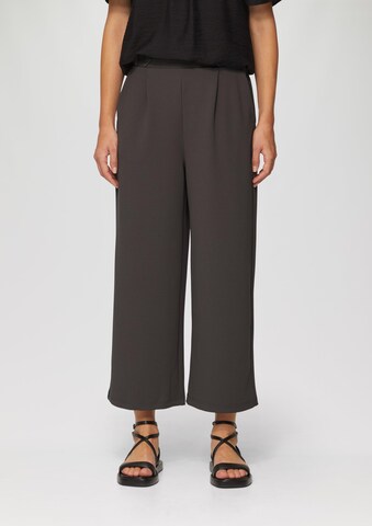 QS Wide Leg Hose in Grau: Vorderseite