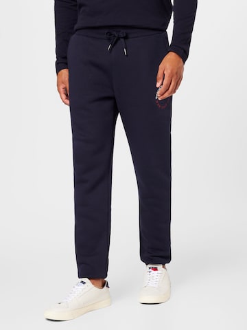 TOMMY HILFIGER Tapered Broek in Blauw: voorkant