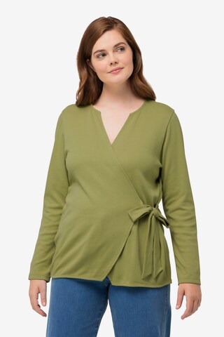 T-shirt Ulla Popken en vert : devant