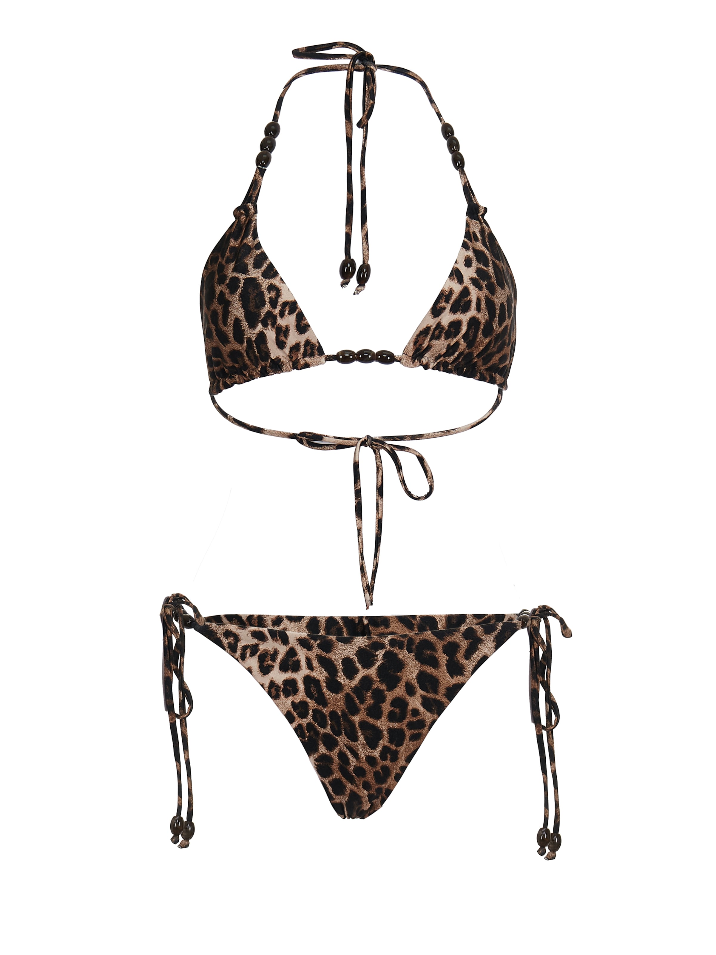 Triangolo Bikini di South Beach in marrone: frontale