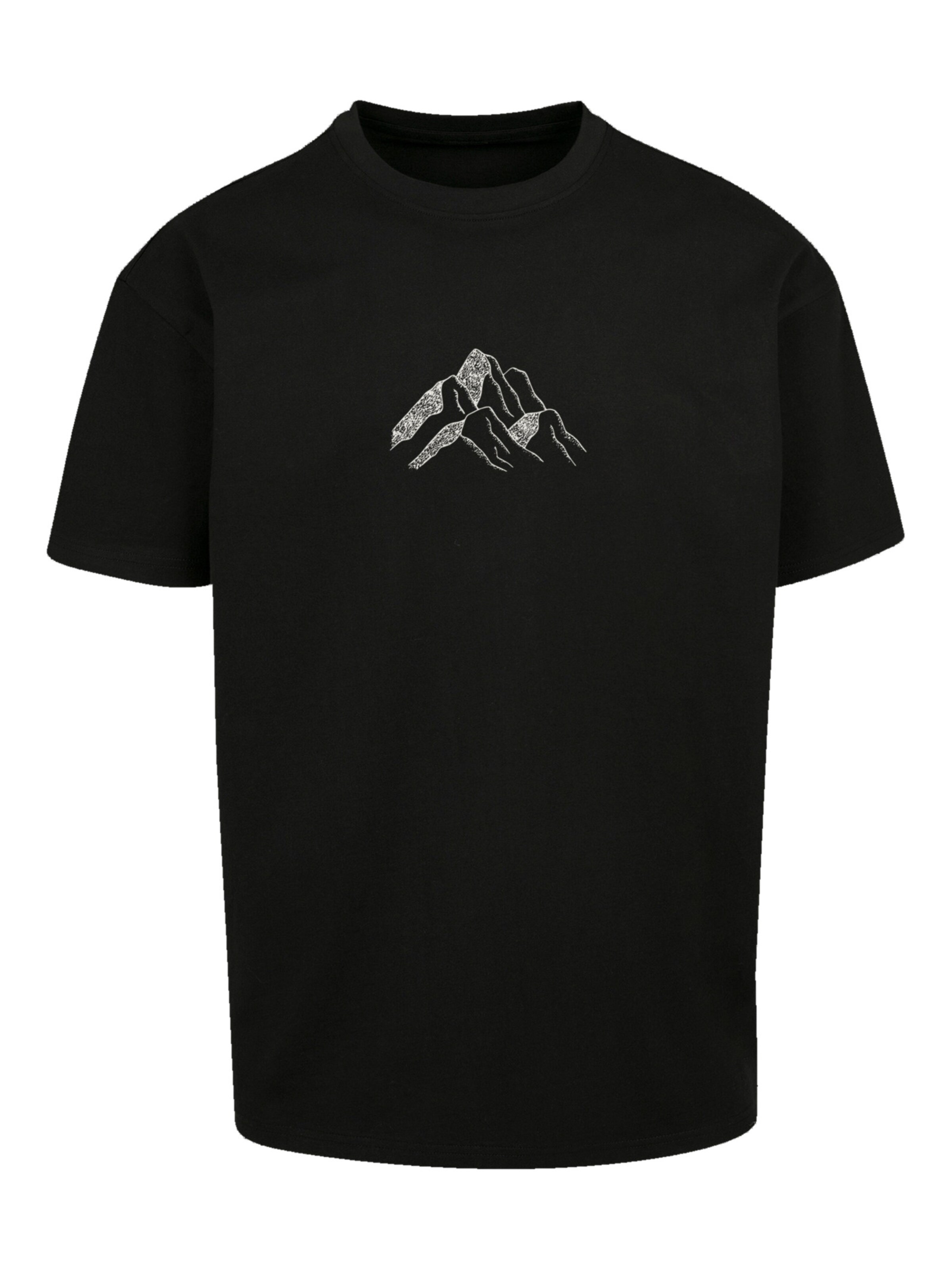 F4NT4STIC Shirt 'Mountain Berge' in Zwart