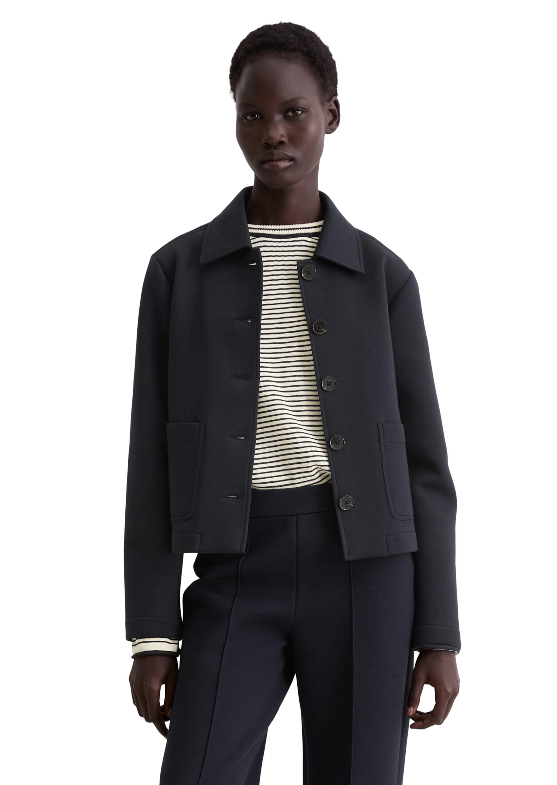 Marc O'Polo Tussenjas in Blauw: voorkant