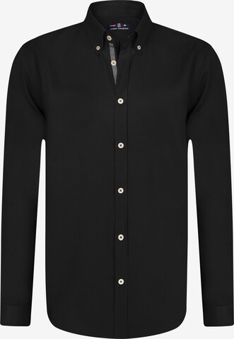 Jimmy Sanders Regular fit Button Up Shirt in Black: front