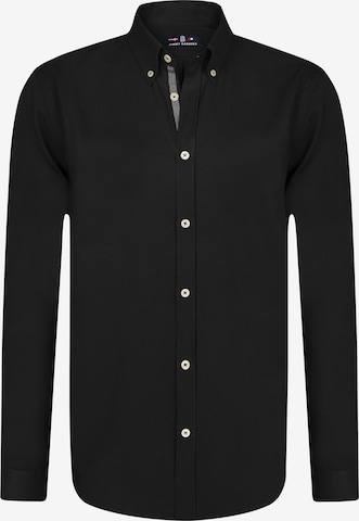 Jimmy Sanders Button Up Shirt in Black: front