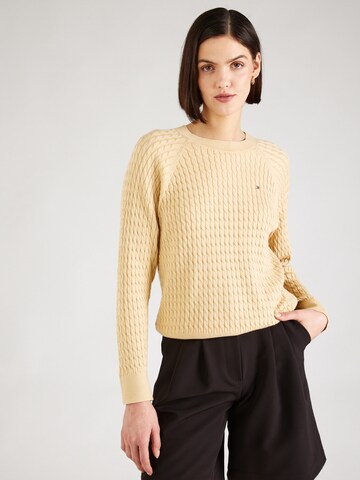 TOMMY HILFIGER Pullover in Beige: Vorderseite
