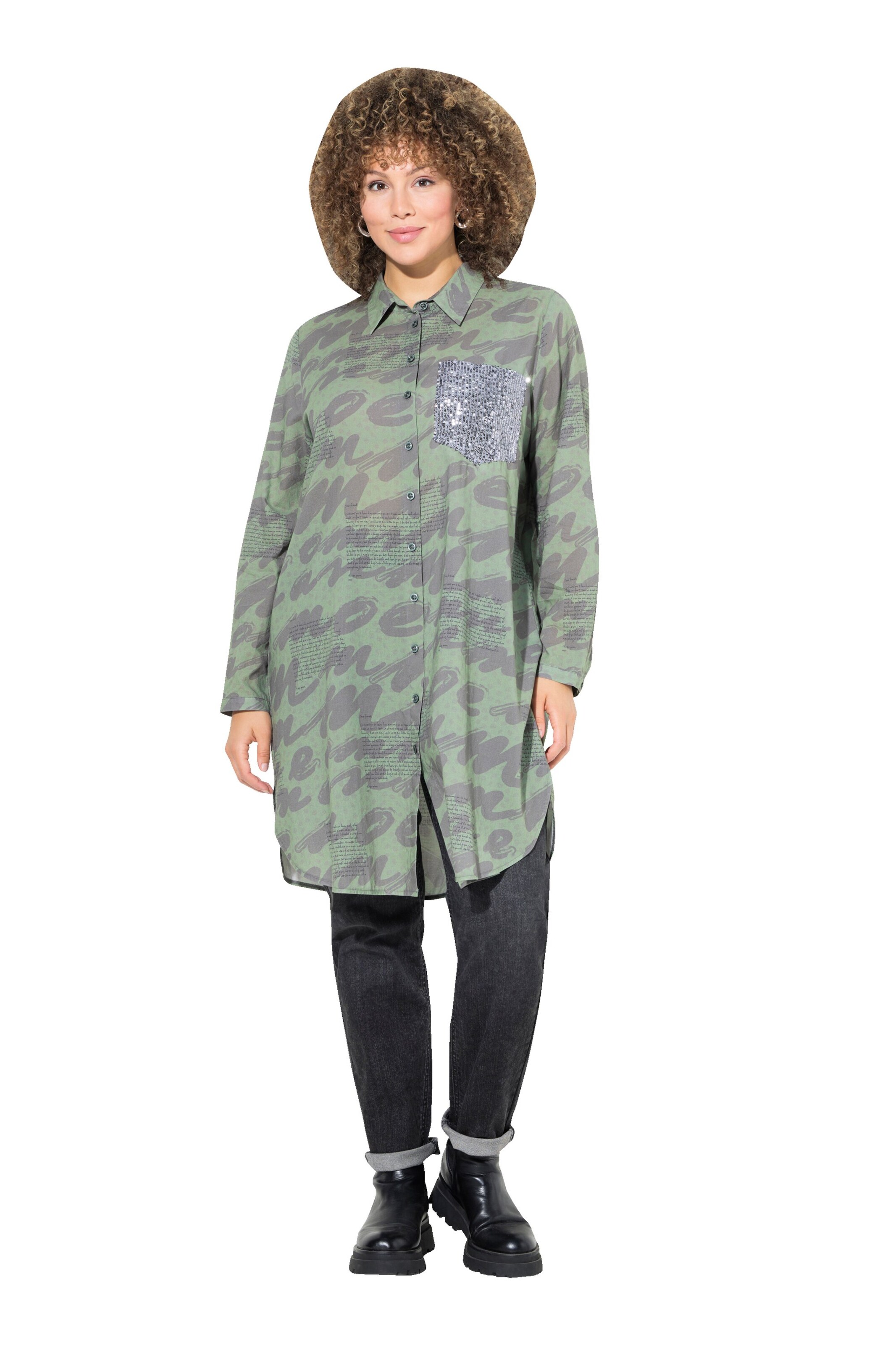 Ulla Popken Tunika in Grün: Vorderseite