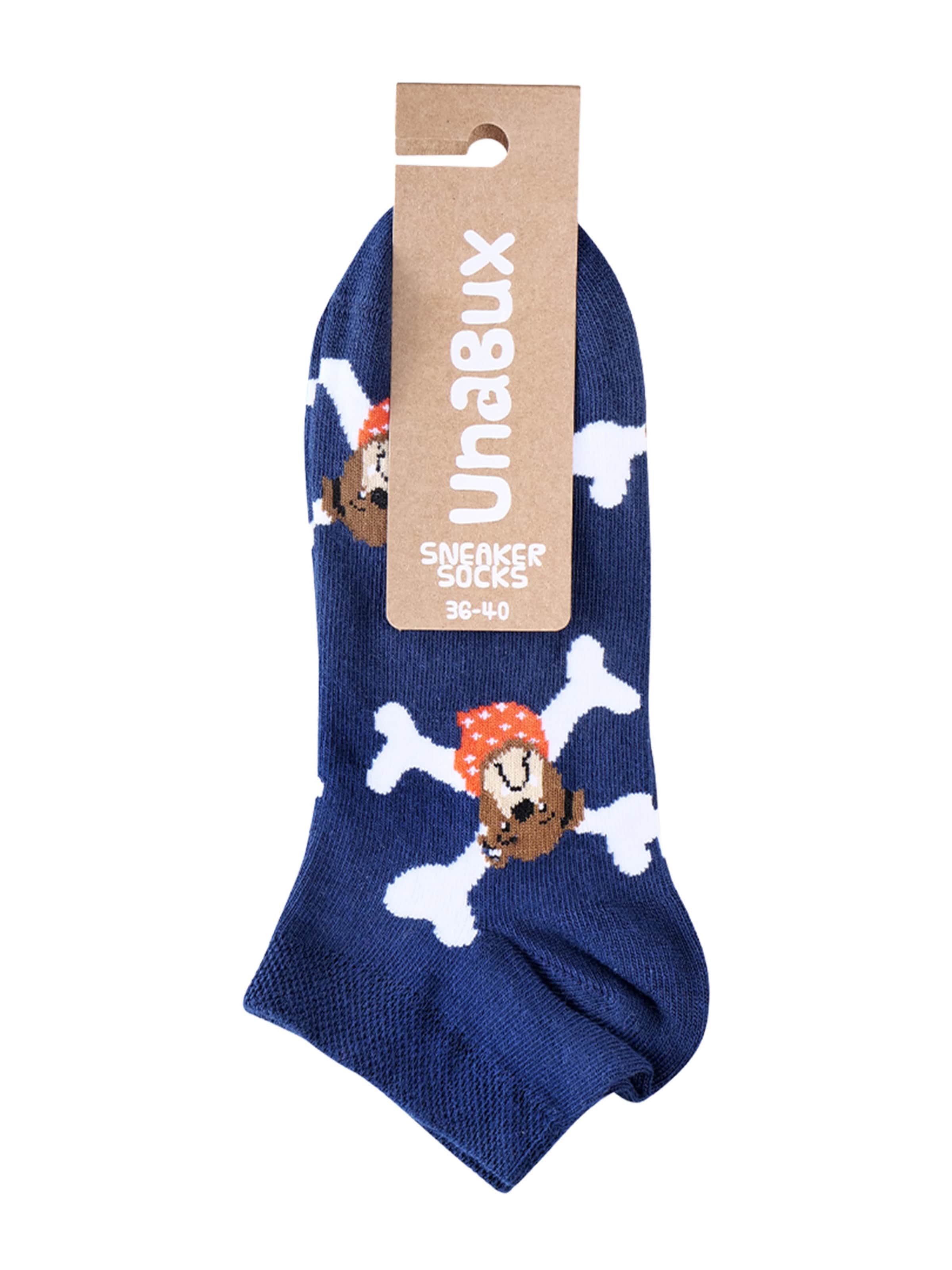 UNABUX Socks in Dark blue / Brown / Orange / White, Item view