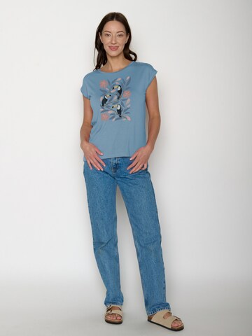 T-shirt 'Timid Tucan Flower' GREENBOMB en bleu