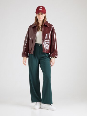 ABOUT YOU Regular Trousers with creases 'Yara' in Green
