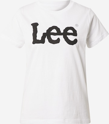 ◆LEE◆ Tail Typo T-Shirt White Lee Shirt 'LOGO TEE' in White | ABOUT YOU