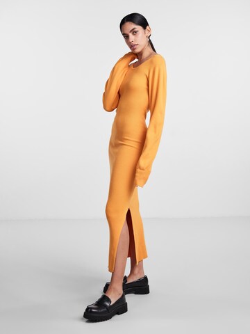 PIECES Knitted dress 'DICTE' in Orange