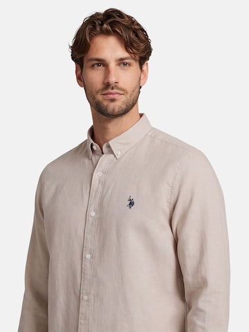 U.S. POLO ASSN. Regular fit Overhemd in Beige