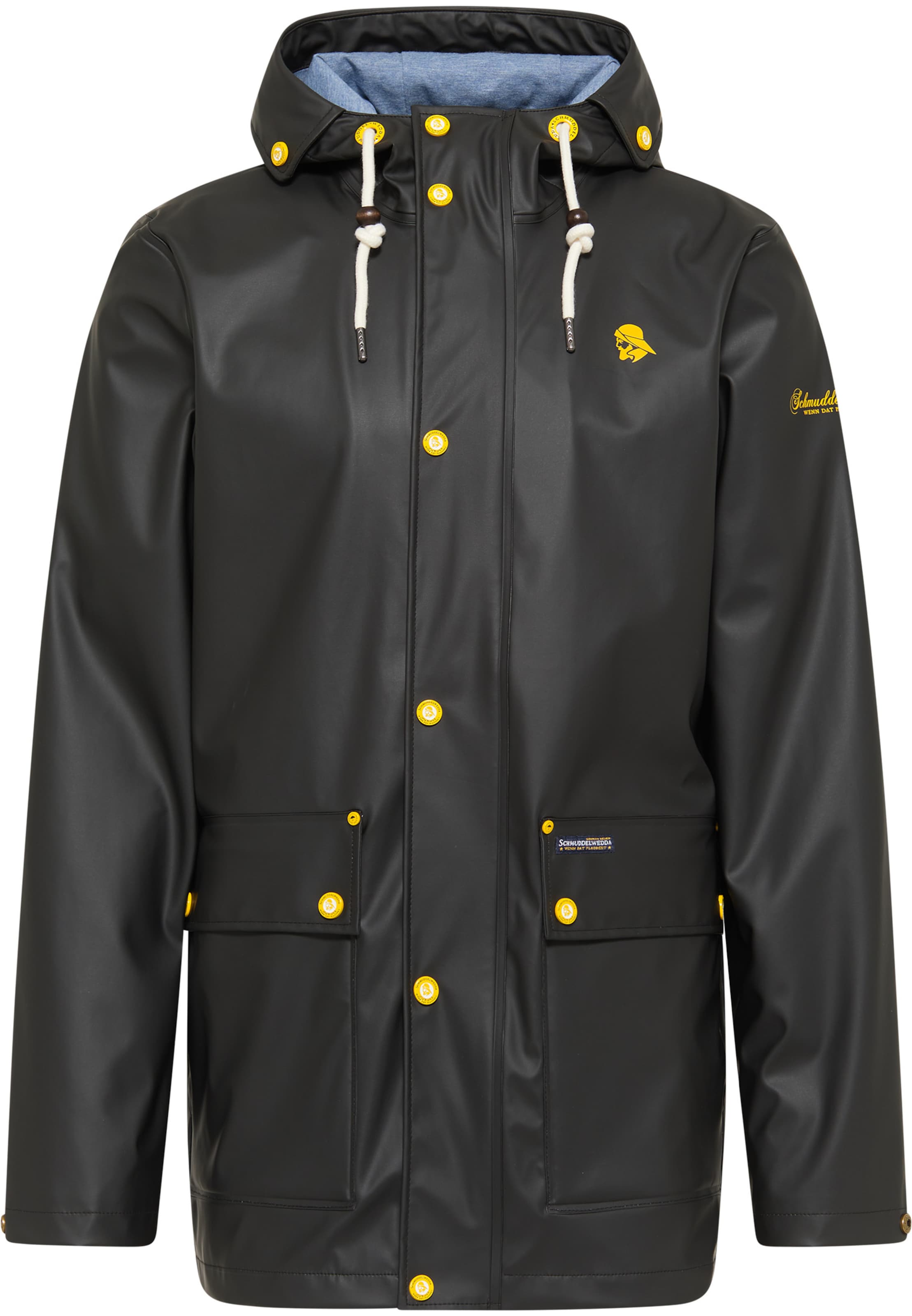 Schmuddelwedda Välikausitakki värissä musta: etupuoli