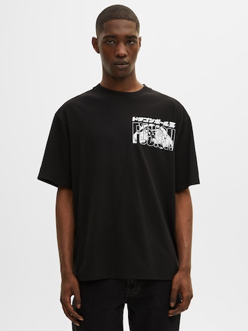 T-Shirt Pull&Bear en noir : devant