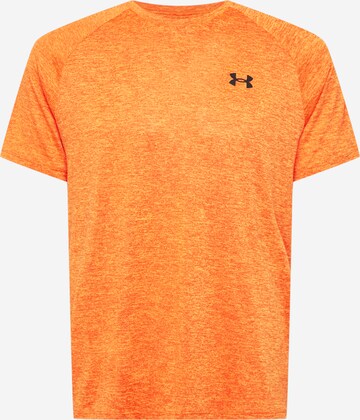 UNDER ARMOUR - Regular Fit Camisa funcionais 'Tech 2.0' em laranja: frente