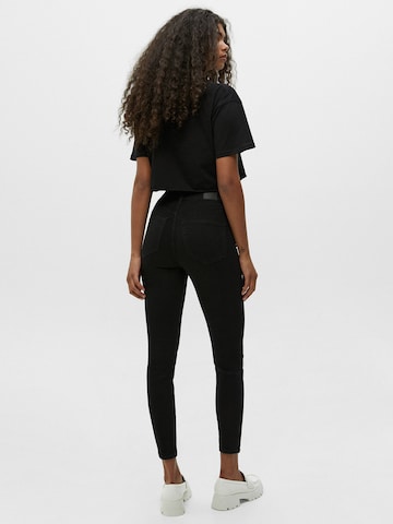 Pull&Bear Skinny Džíny – černá