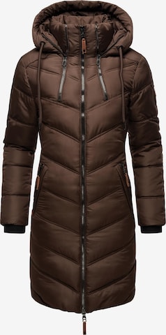 MARIKOO Winter coat 'Armasa' in Brown: front