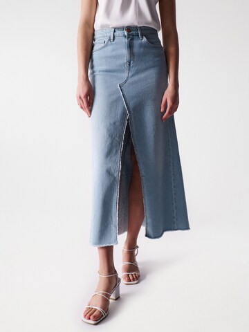 Salsa Jeans Rock in Blau: Vorderseite