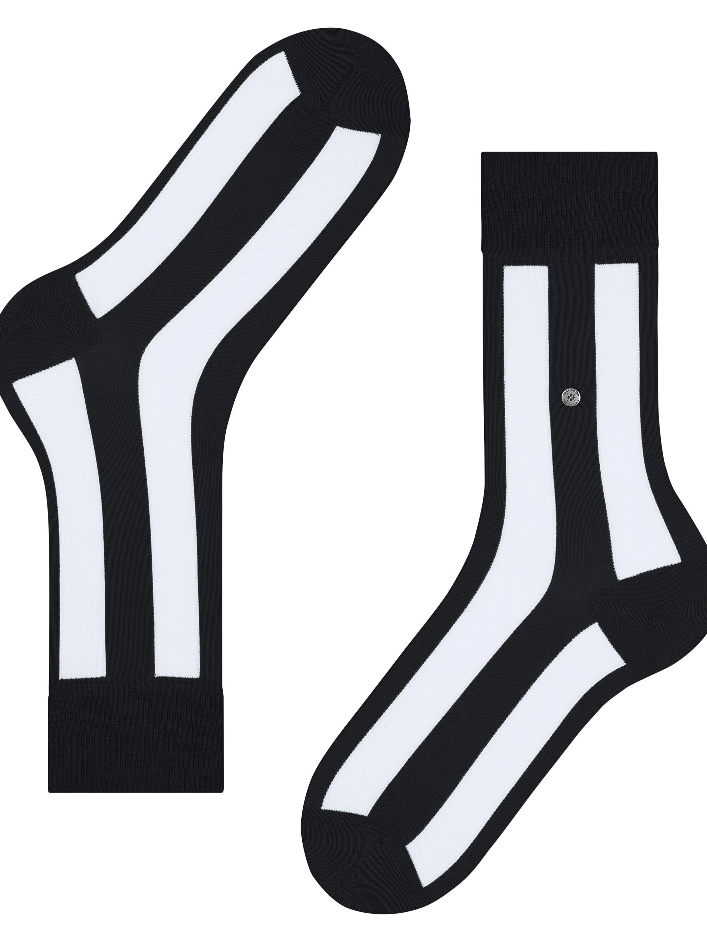 BURLINGTON Socken 'Retro Lines'‌‌‌‌‌‌ in Schwarz