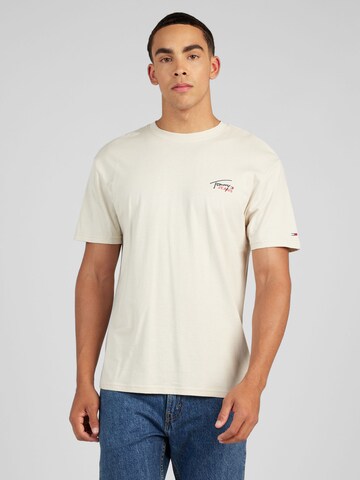 T-Shirt TOMMY HILFIGER en beige : devant