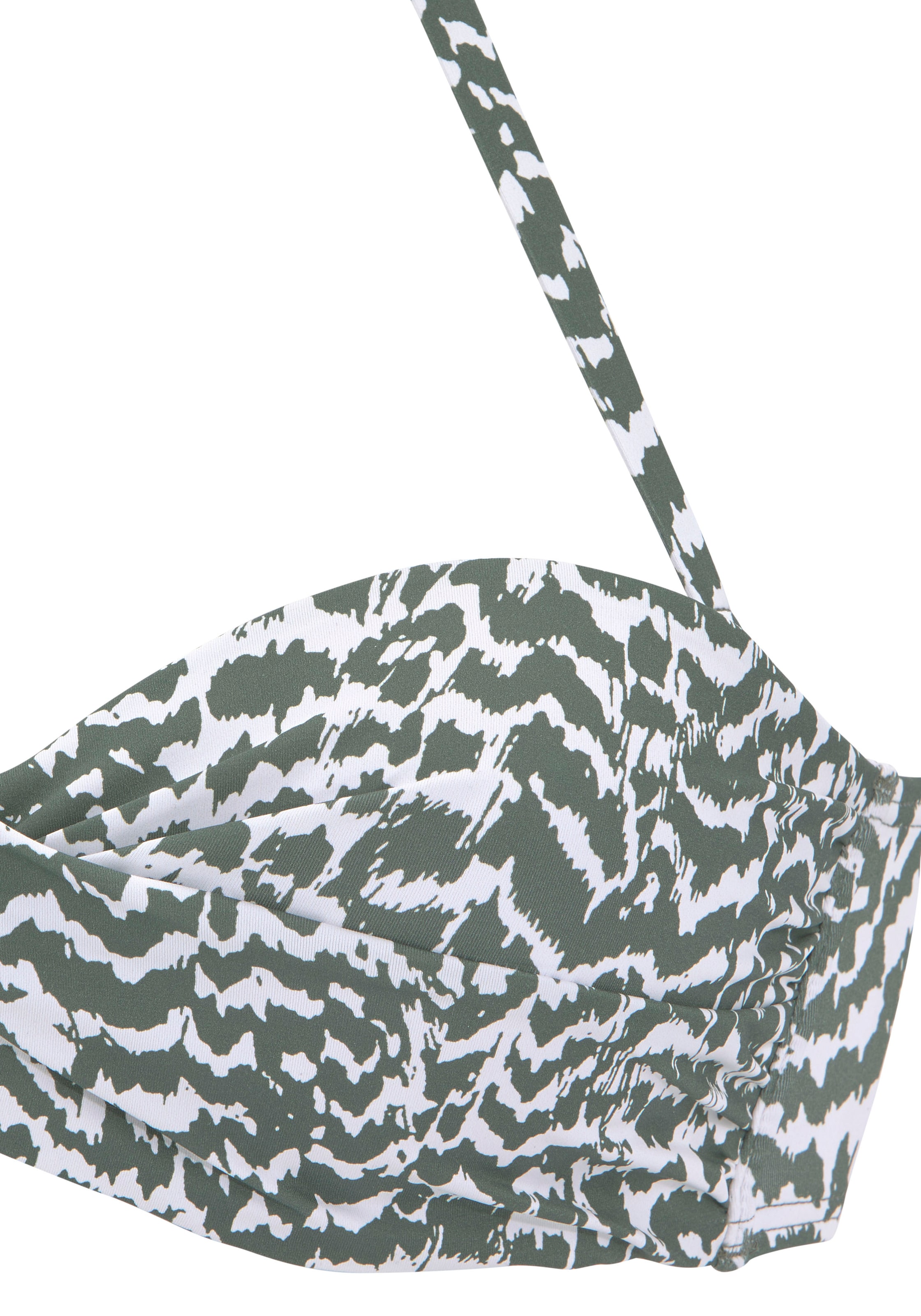 LASCANA Bandeau Bikini top in Green