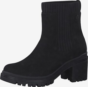 s.Oliver - Botas chelsea em preto: frente