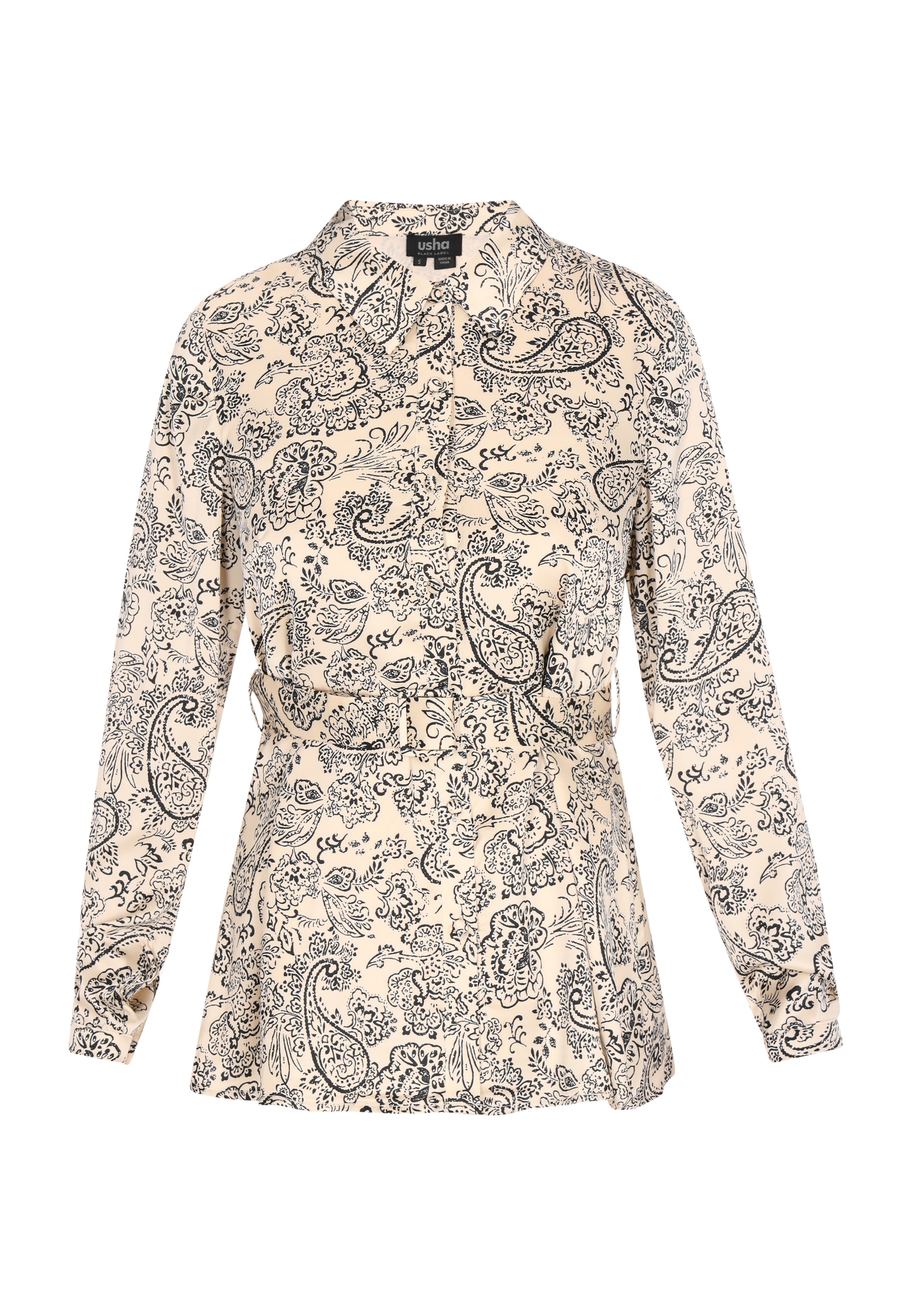 usha BLACK LABEL Blúz 'Fashion Look' - bézs: elől