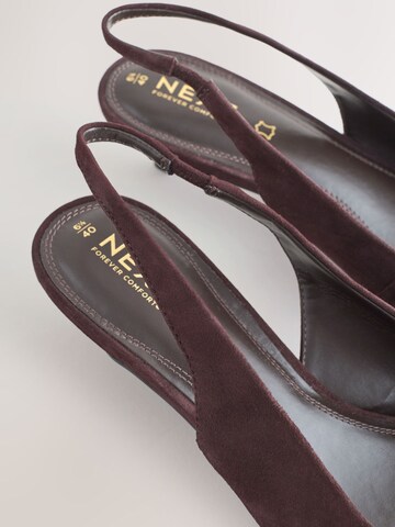 Next Лодочки с открытой пяткой в Коричневый