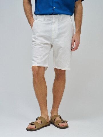 Shorts de bain Salsa Jeans en blanc : devant