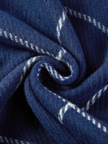 alberto cabale Scarf 'Line' in Blue