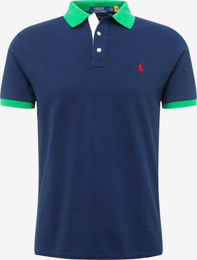 Tricou POLO RALPH LAUREN pe albastru închis / verde iarbă, Vizualizare produs