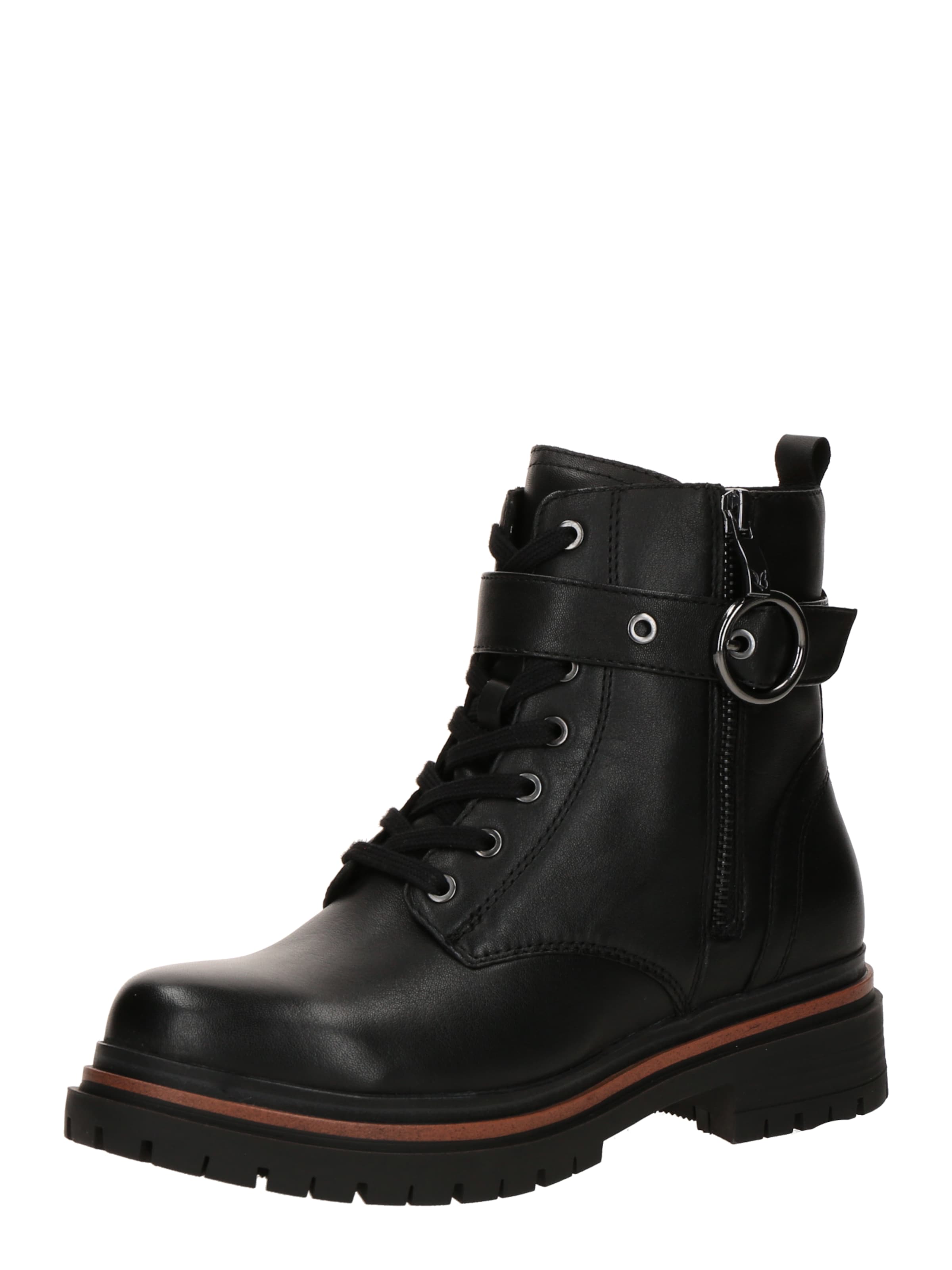 CAPRICE Lace-up bootie &#x27;FLORI&#x27; in Black: front