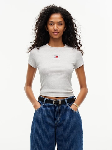Tommy Jeans Majica | siva barva: sprednja stran