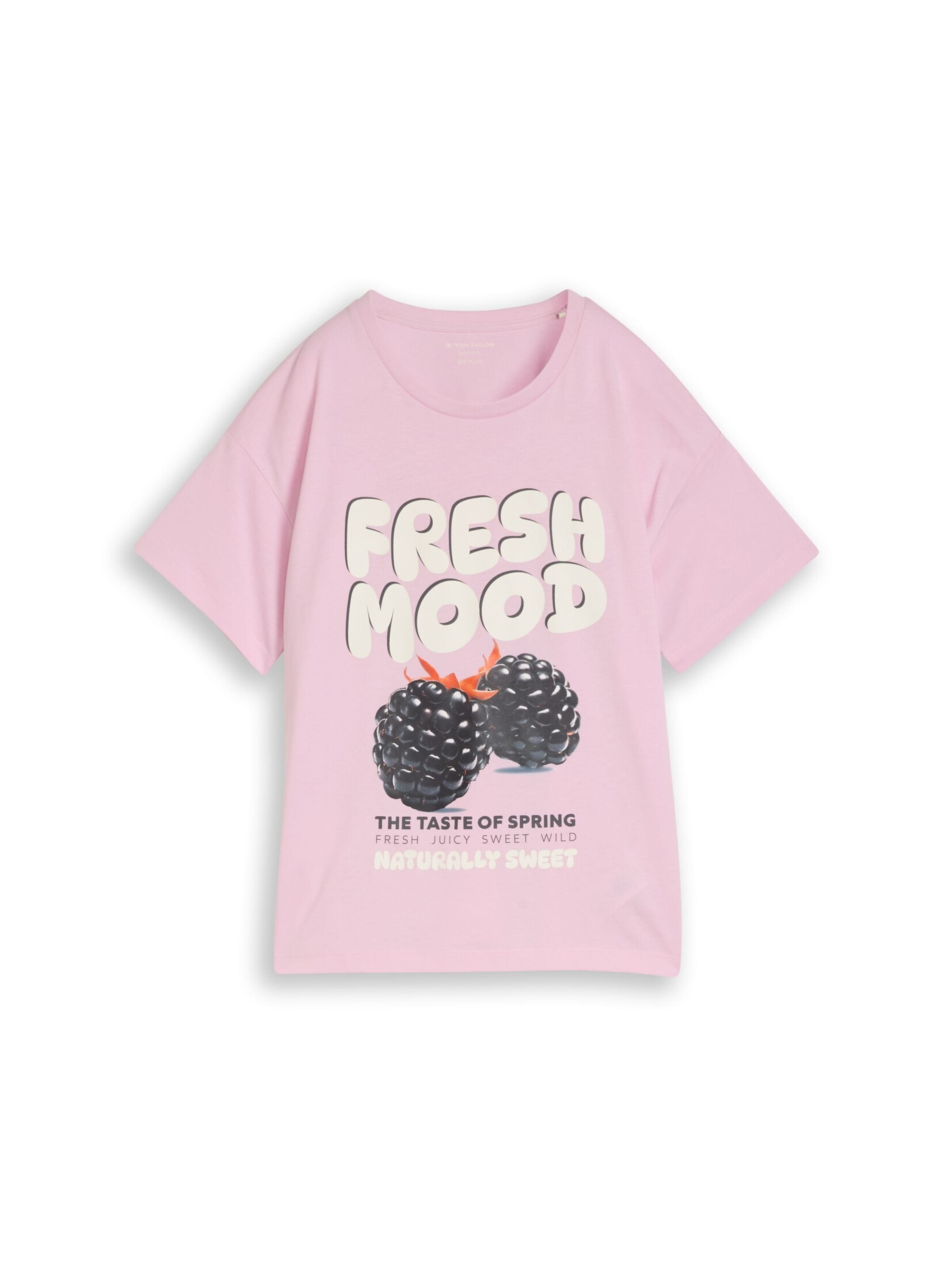 TOM TAILOR Shirt in Aubergine / Orange / Rose / White, Item view